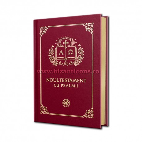 71-424 Noul Testament cu Psalmi - maro cotor aurit - mic