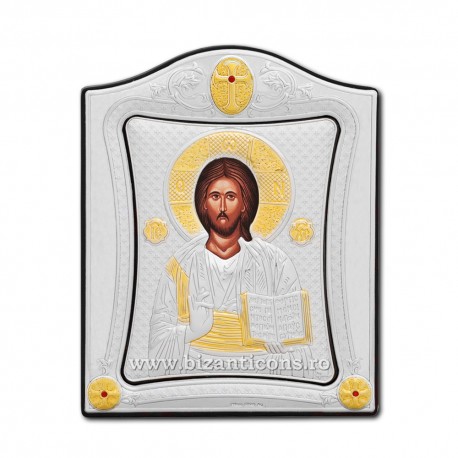 Icoana Ag925 lemn Pantocrator 10x12,5 PN30-001