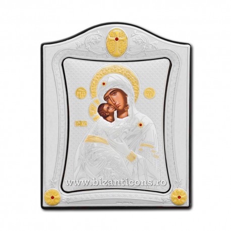 Icoana Ag925 lemn MD Vladimir 10x12,5cm