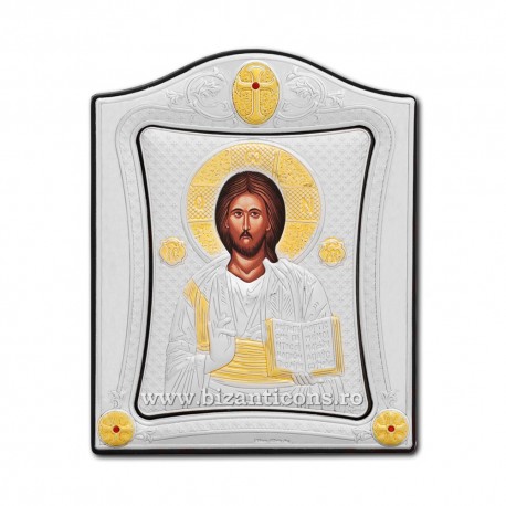 Icoana Ag925 lemn Pantocrator 16,5x20 PN40-001